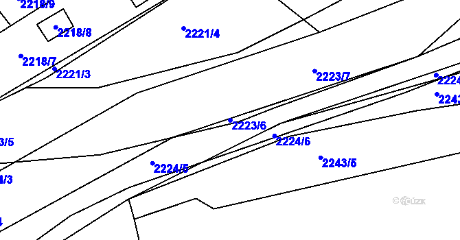 Parcela st. 2223/6 v KÚ Hořovice, Katastrální mapa