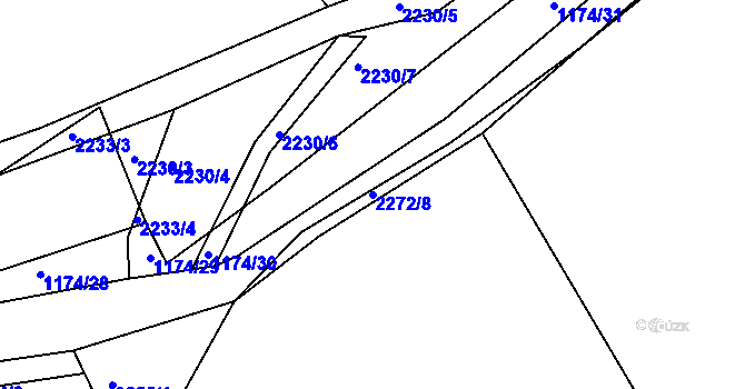 Parcela st. 2272/8 v KÚ Hořovice, Katastrální mapa