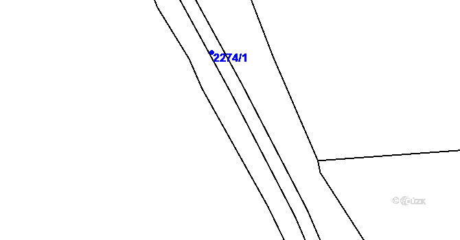 Parcela st. 2272/21 v KÚ Hořovice, Katastrální mapa