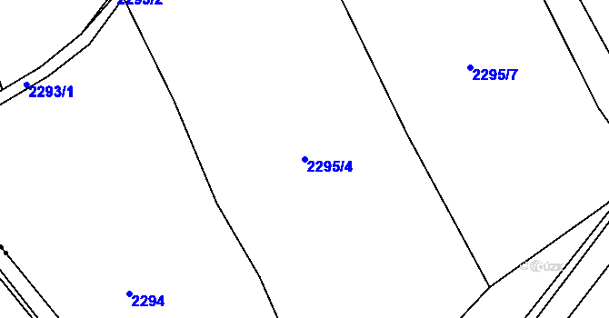 Parcela st. 2295/4 v KÚ Hořovice, Katastrální mapa