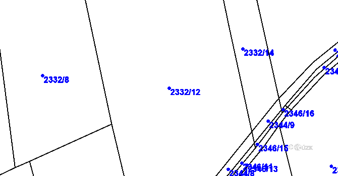 Parcela st. 2332/12 v KÚ Hořovice, Katastrální mapa