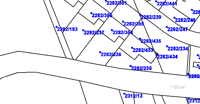 Parcela st. 2282/236 v KÚ Hořovice, Katastrální mapa