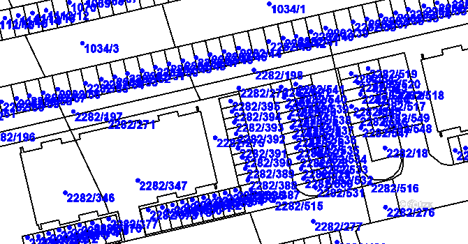 Parcela st. 2282/393 v KÚ Hořovice, Katastrální mapa