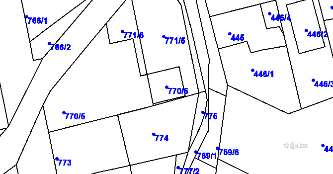 Parcela st. 770/6 v KÚ Hořovice, Katastrální mapa