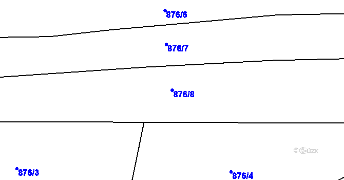 Parcela st. 876/8 v KÚ Velká Víska, Katastrální mapa