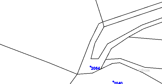 Parcela st. 238/25 v KÚ Hokov, Katastrální mapa