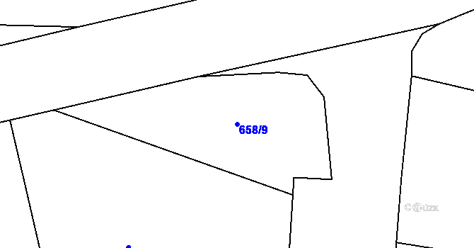 Parcela st. 658/9 v KÚ Hosín, Katastrální mapa