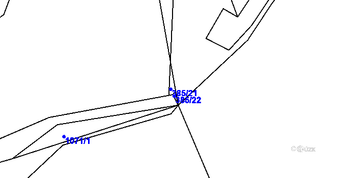 Parcela st. 385/21 v KÚ Hosín, Katastrální mapa