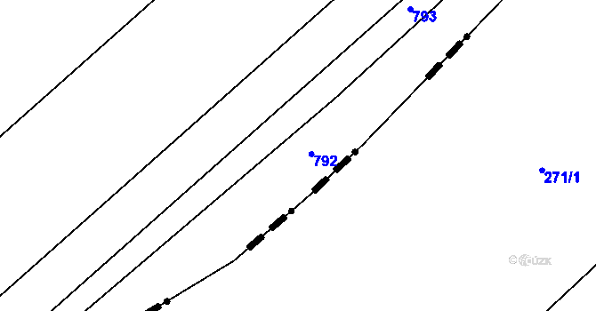 Parcela st. 244/2 v KÚ Hospozín, Katastrální mapa