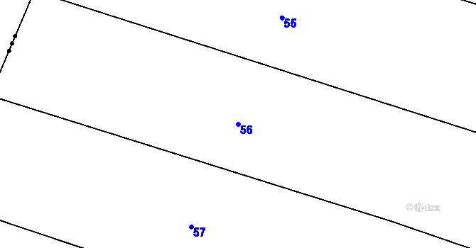 Parcela st. 56 v KÚ Hospozín, Katastrální mapa