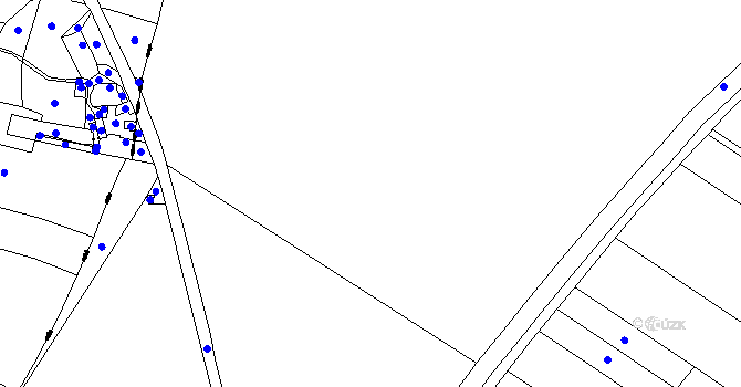 Parcela st. 244/5 v KÚ Hospozín, Katastrální mapa