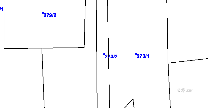 Parcela st. 273/2 v KÚ Hostašovice, Katastrální mapa