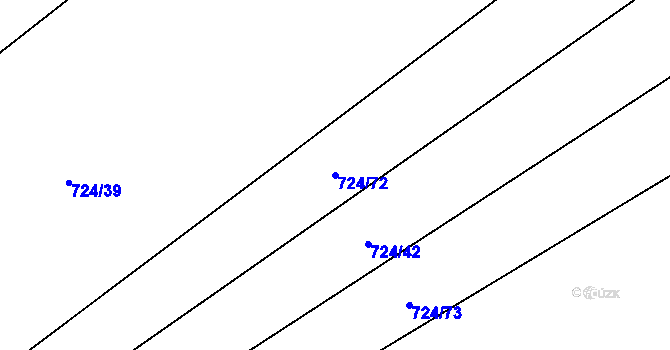 Parcela st. 724/72 v KÚ Hostašovice, Katastrální mapa