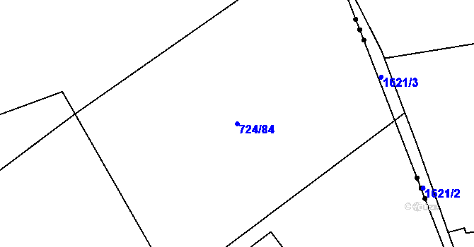 Parcela st. 724/84 v KÚ Hostašovice, Katastrální mapa