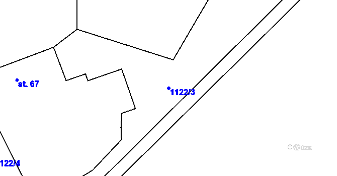 Parcela st. 1122/3 v KÚ Chlupice, Katastrální mapa