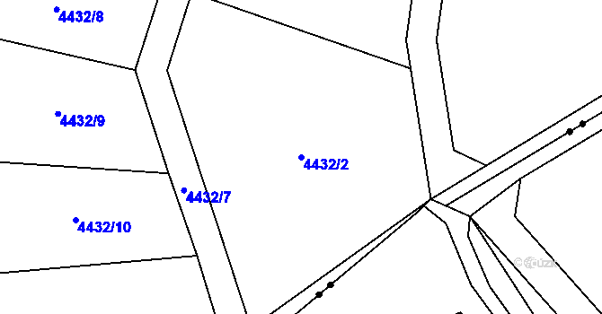 Parcela st. 4432/2 v KÚ Míšovice, Katastrální mapa