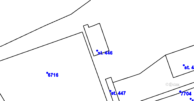 Parcela st. 446 v KÚ Míšovice, Katastrální mapa