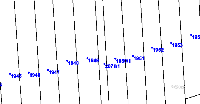 Parcela st. 2071 v KÚ Hostěrádky, Katastrální mapa