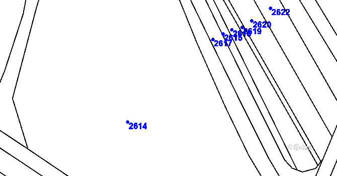 Parcela st. 2223 v KÚ Hostěrádky, Katastrální mapa