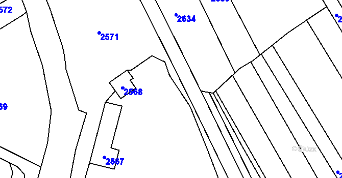 Parcela st. 2226 v KÚ Hostěrádky, Katastrální mapa