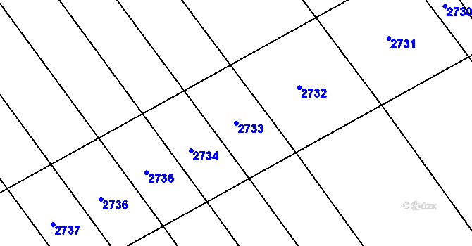 Parcela st. 2733 v KÚ Hostěrádky, Katastrální mapa