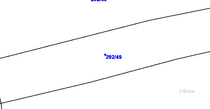 Parcela st. 292/49 v KÚ Hostim u Berouna, Katastrální mapa