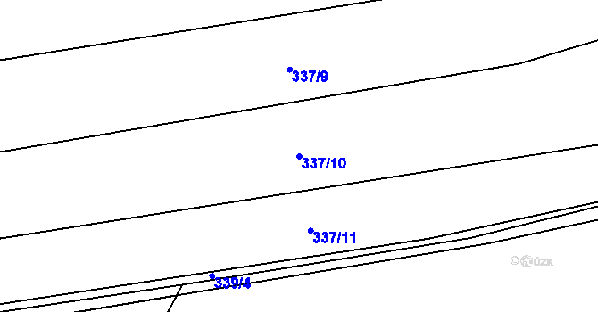 Parcela st. 337/10 v KÚ Hostim u Berouna, Katastrální mapa