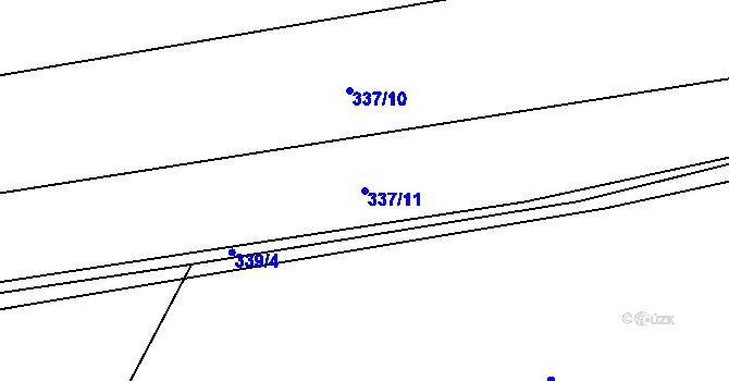 Parcela st. 337/11 v KÚ Hostim u Berouna, Katastrální mapa