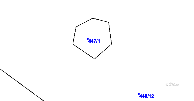 Parcela st. 447/2 v KÚ Hostim u Berouna, Katastrální mapa