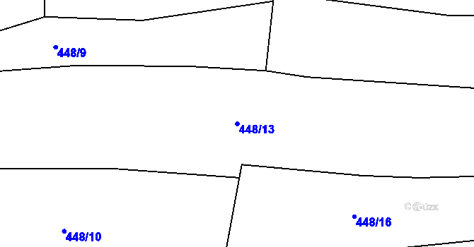 Parcela st. 448/13 v KÚ Hostim u Berouna, Katastrální mapa