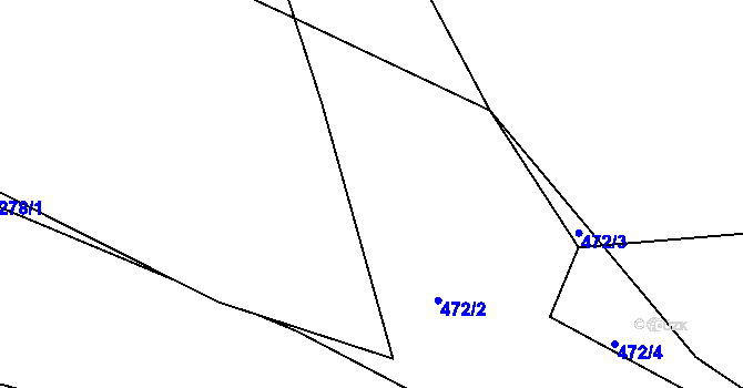 Parcela st. 472/1 v KÚ Hostim u Berouna, Katastrální mapa