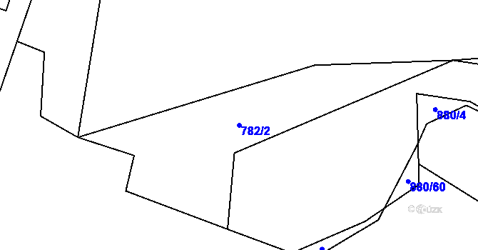 Parcela st. 782/2 v KÚ Hostim, Katastrální mapa