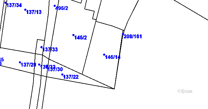 Parcela st. 146/14 v KÚ Hostín u Vojkovic, Katastrální mapa