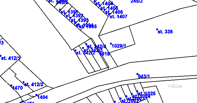 Parcela st. 342/5 v KÚ Hostinné, Katastrální mapa