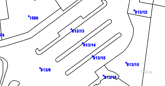 Parcela st. 813/14 v KÚ Hostinné, Katastrální mapa