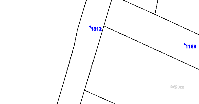 Parcela st. 141/1 v KÚ Hostišovice, Katastrální mapa