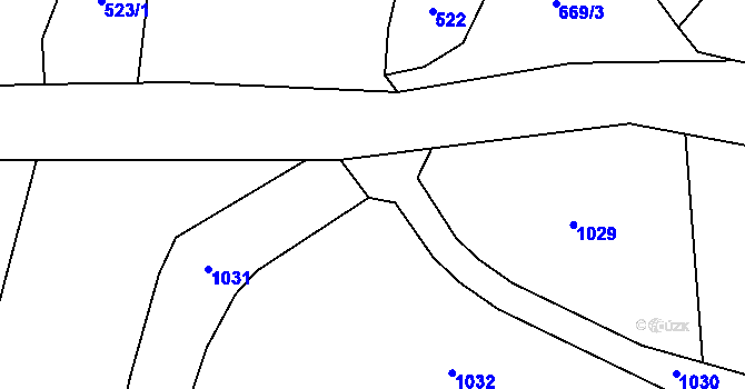 Parcela st. 434/17 v KÚ Podruhlí, Katastrální mapa