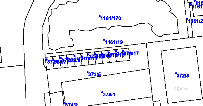 Parcela st. 373/14 v KÚ Hostivice, Katastrální mapa
