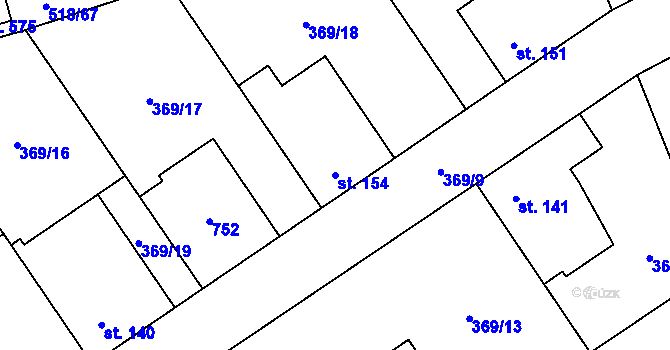 Parcela st. 154 v KÚ Litovice, Katastrální mapa