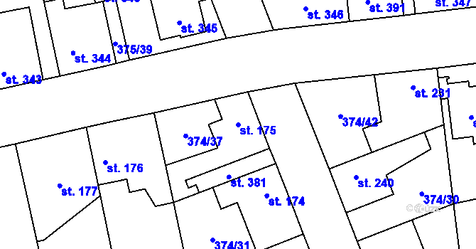 Parcela st. 175 v KÚ Litovice, Katastrální mapa
