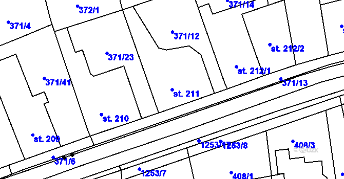 Parcela st. 211 v KÚ Litovice, Katastrální mapa