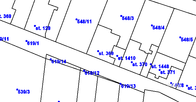 Parcela st. 369 v KÚ Litovice, Katastrální mapa