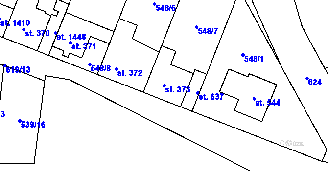 Parcela st. 373 v KÚ Litovice, Katastrální mapa