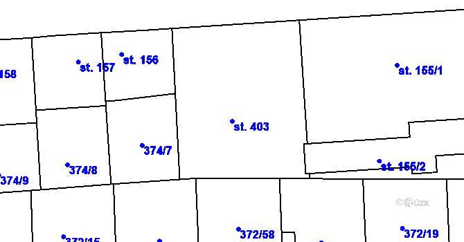Parcela st. 403 v KÚ Litovice, Katastrální mapa