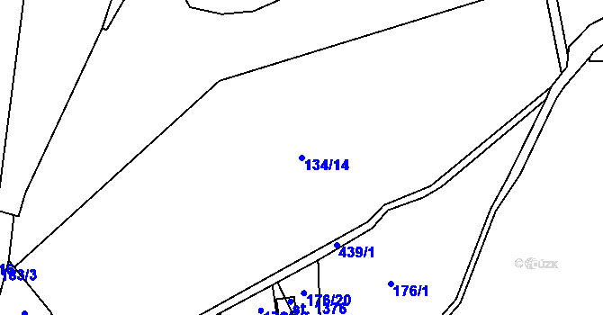 Parcela st. 134/14 v KÚ Litovice, Katastrální mapa