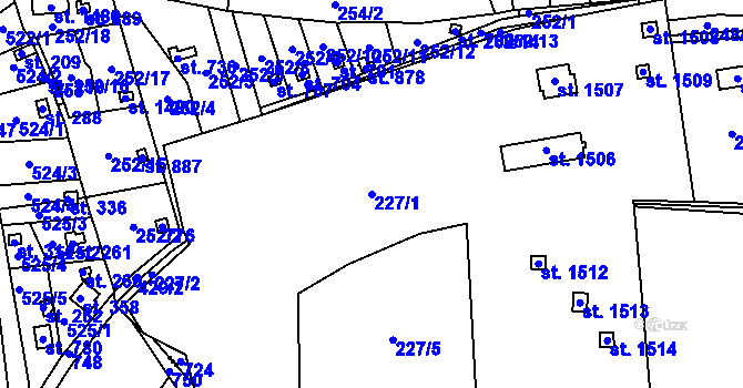 Parcela st. 227/1 v KÚ Litovice, Katastrální mapa