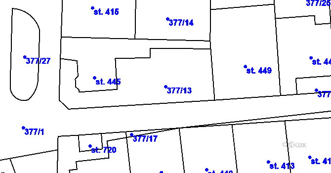 Parcela st. 377/13 v KÚ Litovice, Katastrální mapa