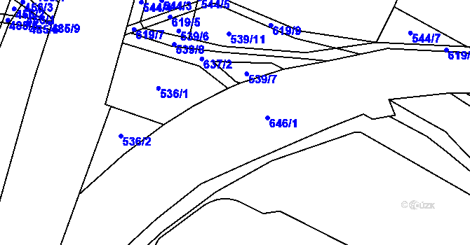 Parcela st. 646 v KÚ Litovice, Katastrální mapa