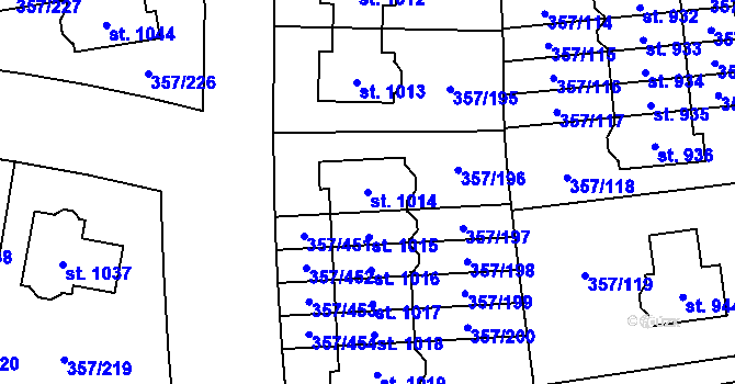Parcela st. 1014 v KÚ Litovice, Katastrální mapa