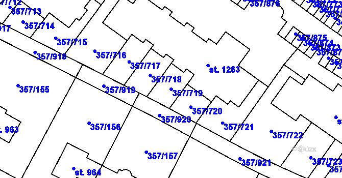 Parcela st. 357/719 v KÚ Litovice, Katastrální mapa